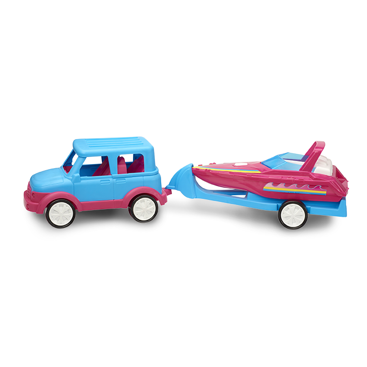 Fashion doll suv and boat set new arrivals